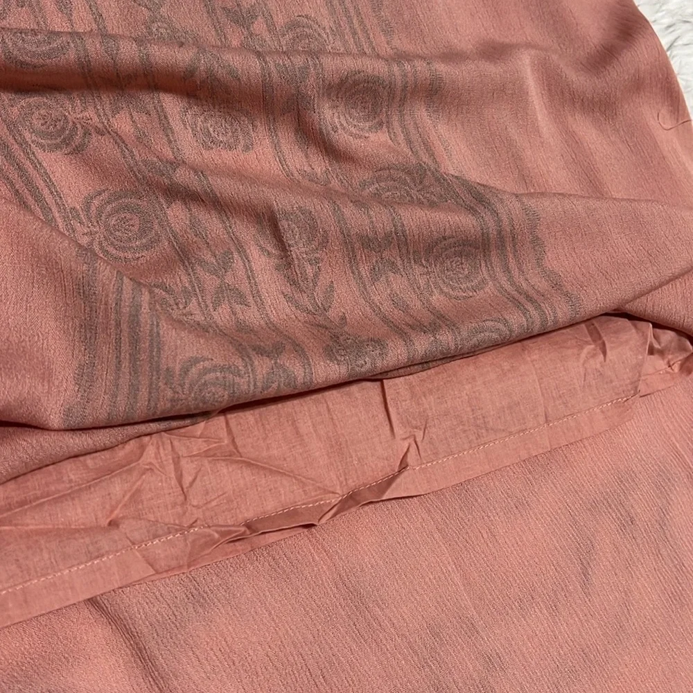 NWT Grayson Boho Pink Black Lace Shoulder Detail Maxi Dress Small - Picture 12 of 14